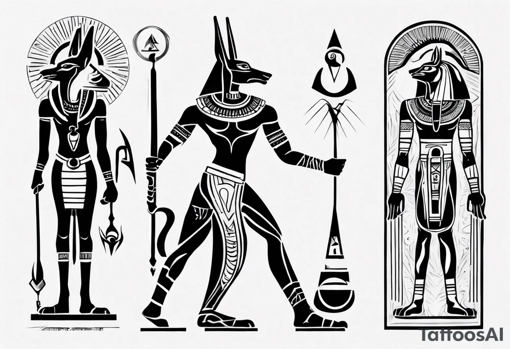 anubis vs horus tattoo idea