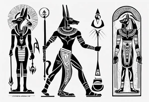 anubis vs horus tattoo idea