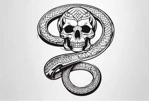 snake skeleton tattoo idea