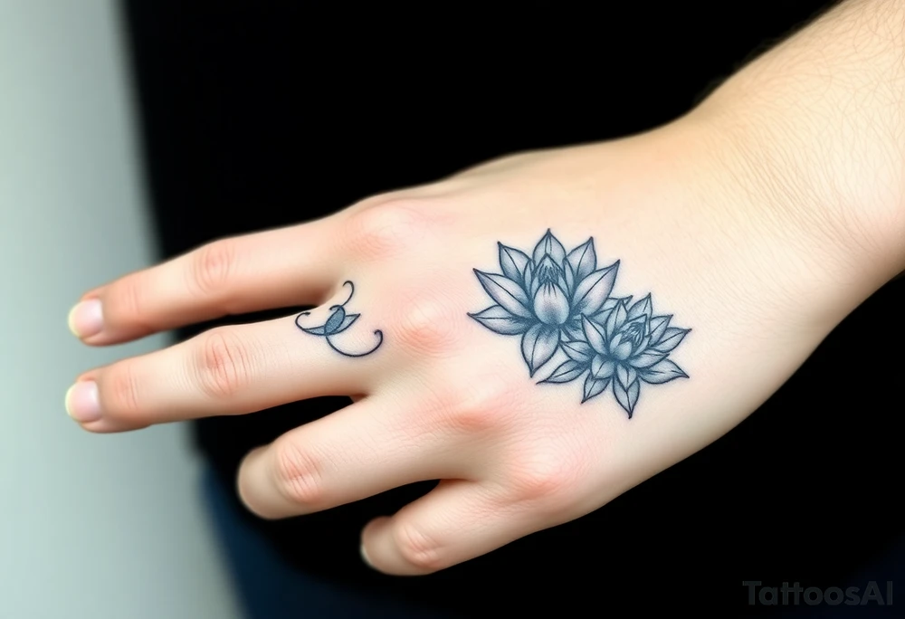 Finding peace in chaos lotus flowers tattoo idea
