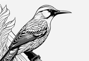 Flicker bird with baby tattoo idea