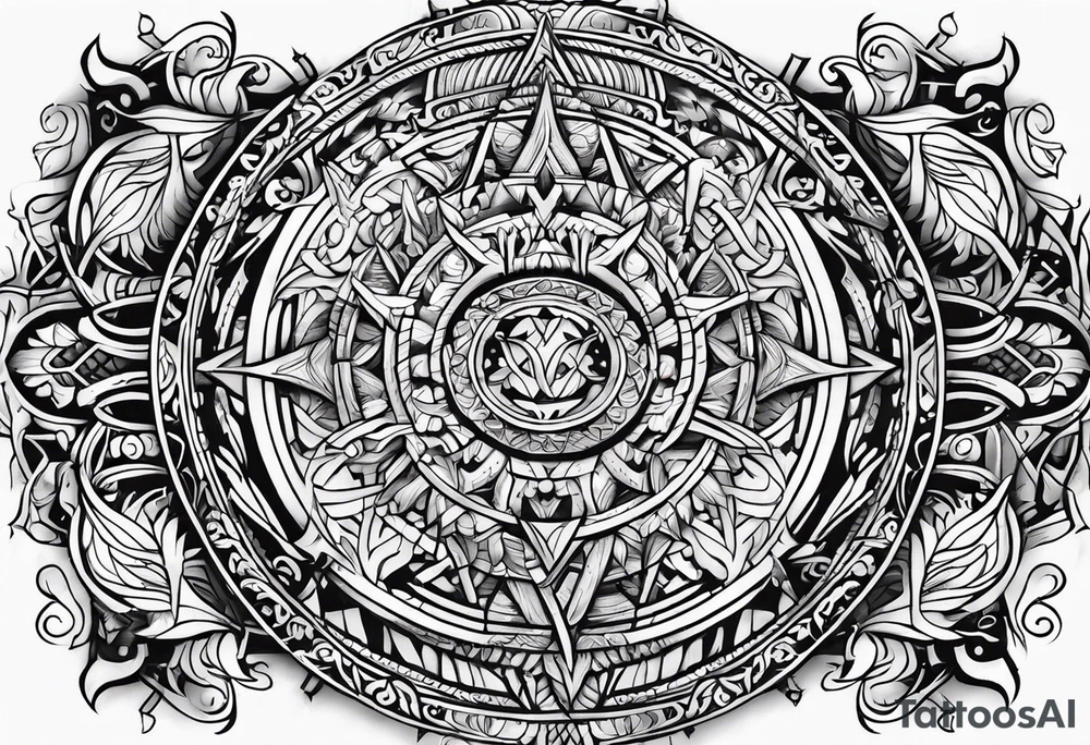 Beautiful Norse pagan tribal tattoo idea