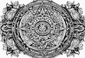 Beautiful Norse pagan tribal tattoo idea