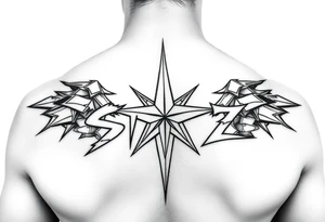 Edgy cybersigilism “Starz” tattoo idea