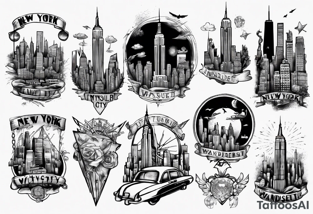 New York City wanderlust tattoo idea