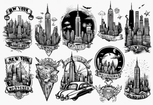 New York City wanderlust tattoo idea