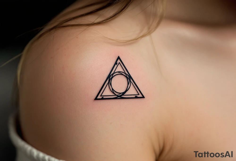 A minimalist black ink triquetra, tattoo idea