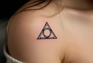 A minimalist black ink triquetra, tattoo idea