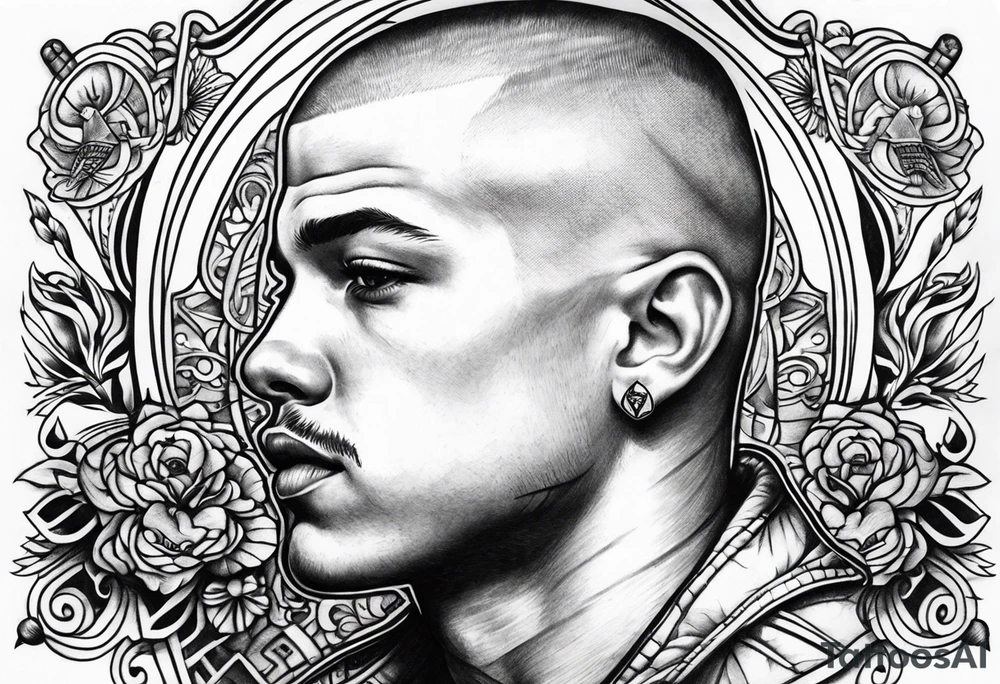 traditional tattoo of skinhead tattoo idea