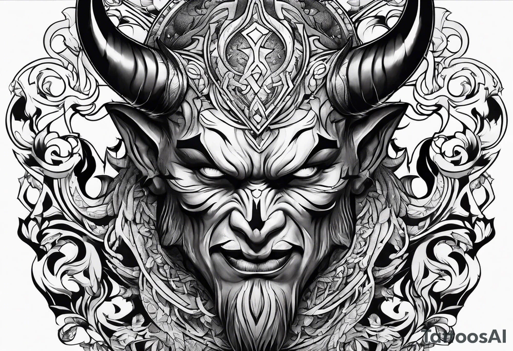 devil tattoo for the chest tattoo idea