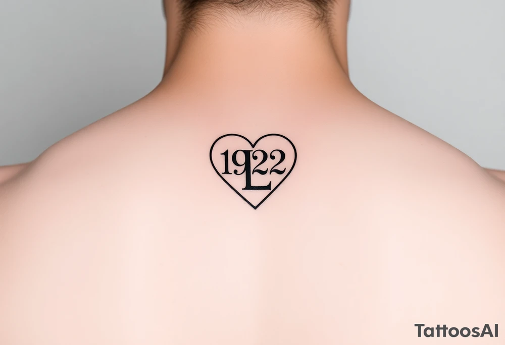 Heart with 192 in the middle and a L intertwined with the heart tattoo idea