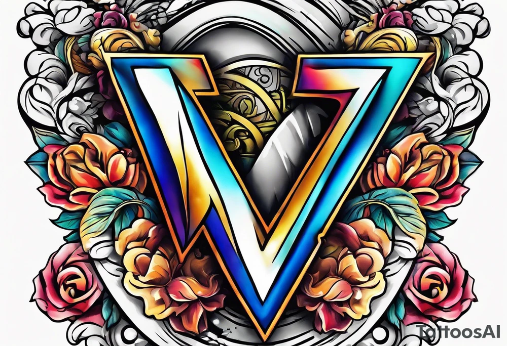 A headband with the letters A R in the middle tattoo idea