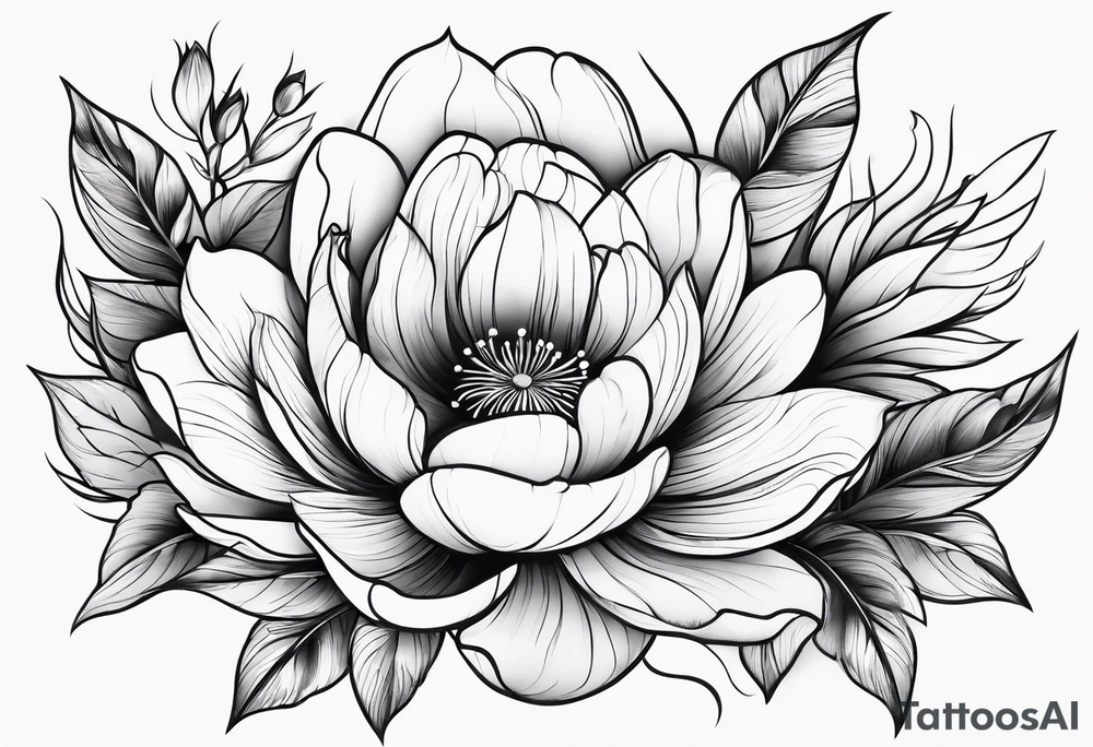 Minimalist flowers tattoo idea