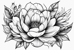 Minimalist flowers tattoo idea