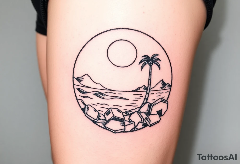 beach themed stamp tattoos tattoo idea