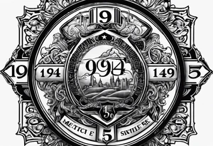 Matthew 5:9 verse with police number 1943 tattoo idea