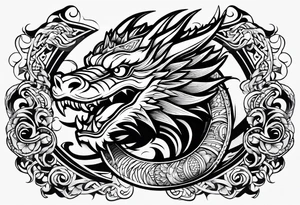 Dragón chino tattoo idea