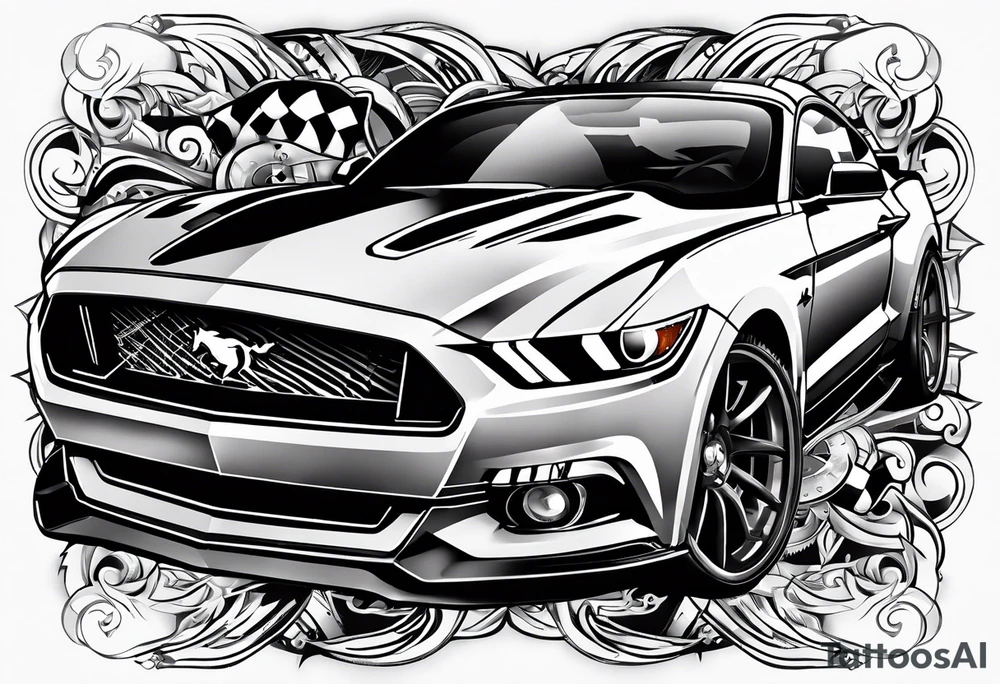 Mustang car tattoo idea