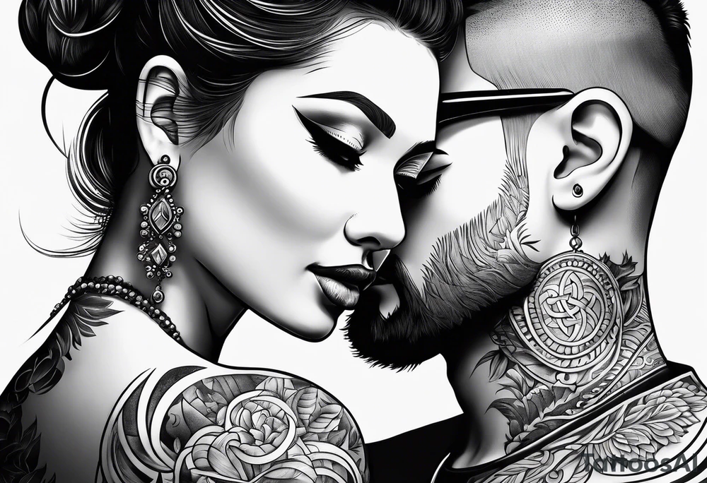 Simple matching symbols couples love trust commitment tattoo idea Simple matching symbols couples love trust commitment tattoo idea