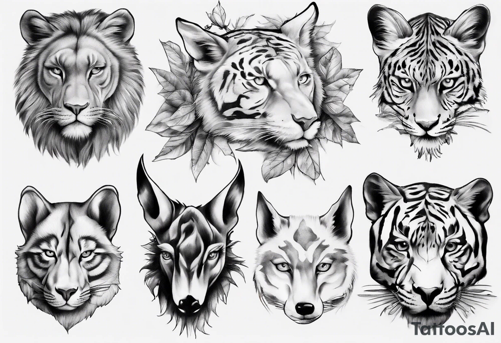 animal realistic tattoo idea