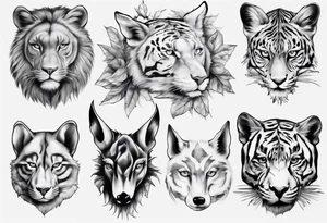 animal realistic tattoo idea