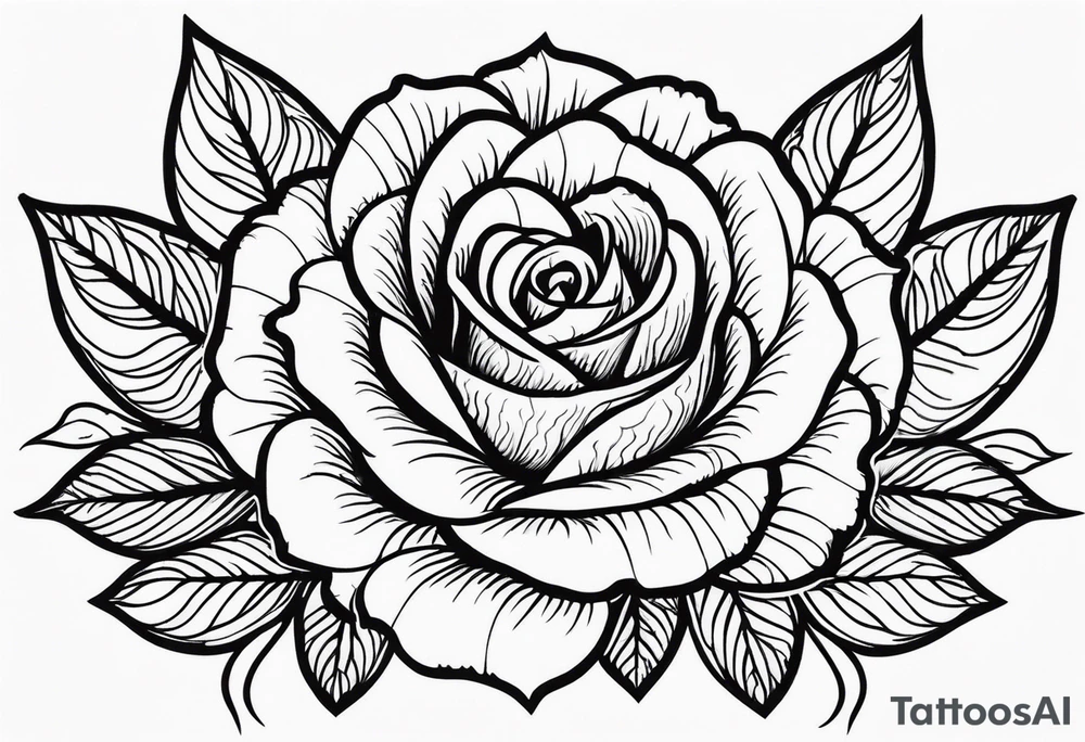 rose pattern tattoo idea