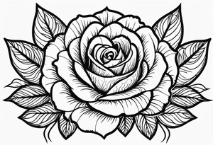 rose pattern tattoo idea