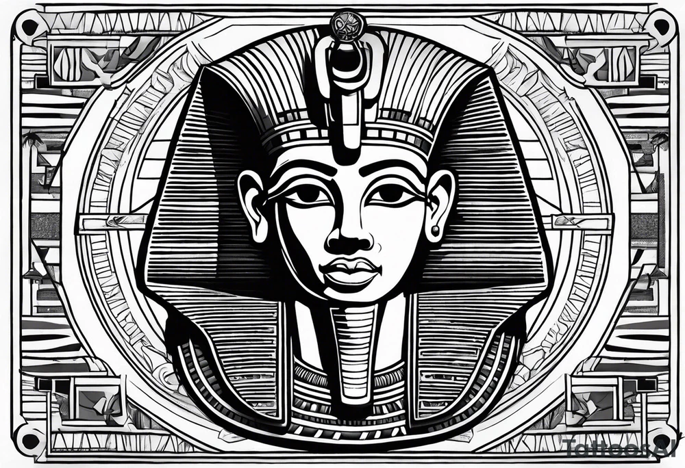 Ancient advanced Egyptian civilization including hieroglyphics spelling Barry tattoo idea