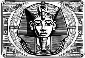 Ancient advanced Egyptian civilization including hieroglyphics spelling Barry tattoo idea