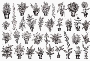 Word power on plants tattoo idea