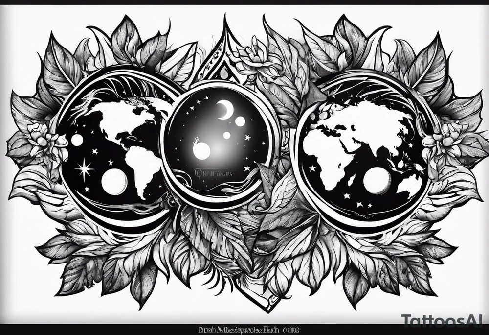 burning earth tattoo idea