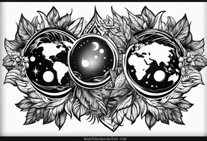 burning earth tattoo idea