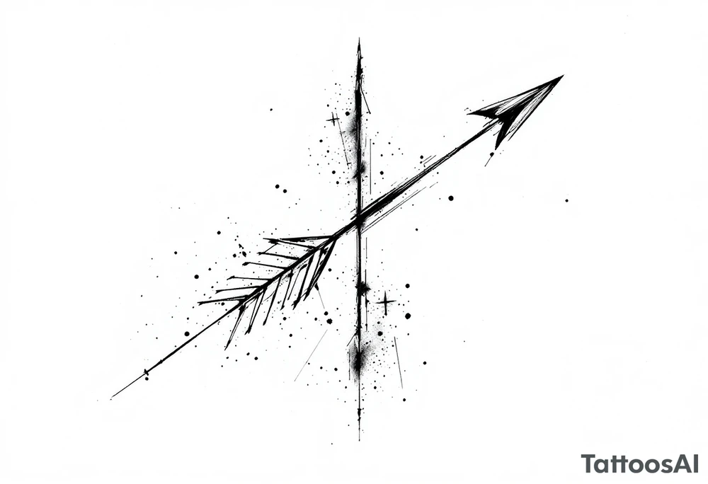 one  arrow  that look down tattoo idea