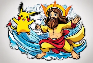 Jesus if he were a pokemon tattoo idea