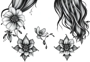 Mother two daughters matching tattoo idea