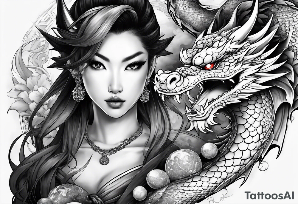 Drank all z shen Ron tattoo with dragon balls tattoo idea