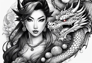 Drank all z shen Ron tattoo with dragon balls tattoo idea