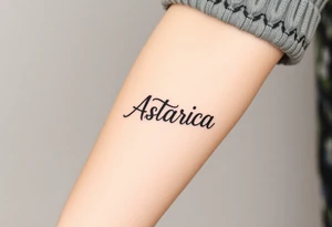 Anastacia old English font long beach California theme tattoo idea
