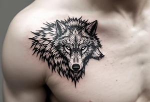 viking wolf tattoo idea