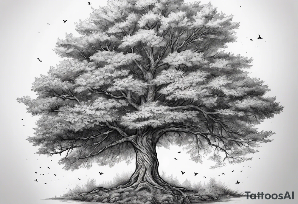 A tree that has my familie inistials in it tattoo idea