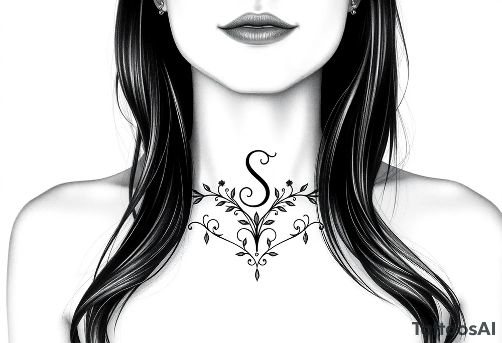 Lorbeerkranz mit Buchstabe S tattoo idea