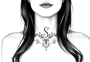 Lorbeerkranz mit Buchstabe S tattoo idea