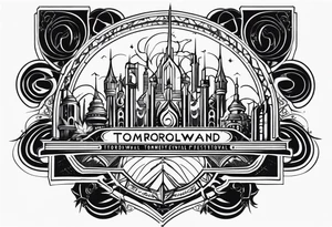 tomorrowland festival logo for 3 friends tattoo idea