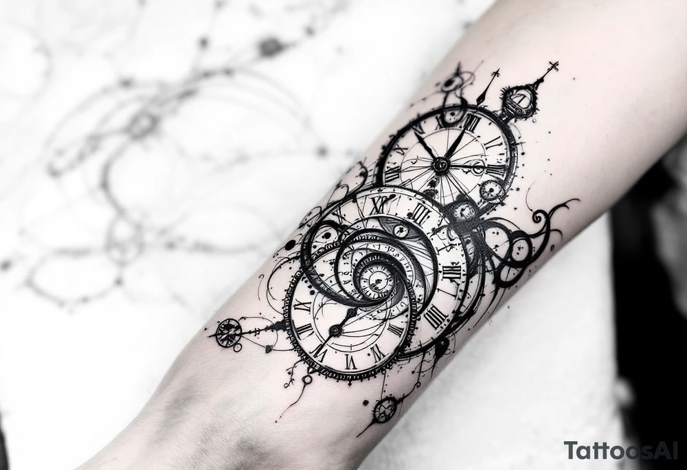 salvadore dali melting clocks tattoo idea