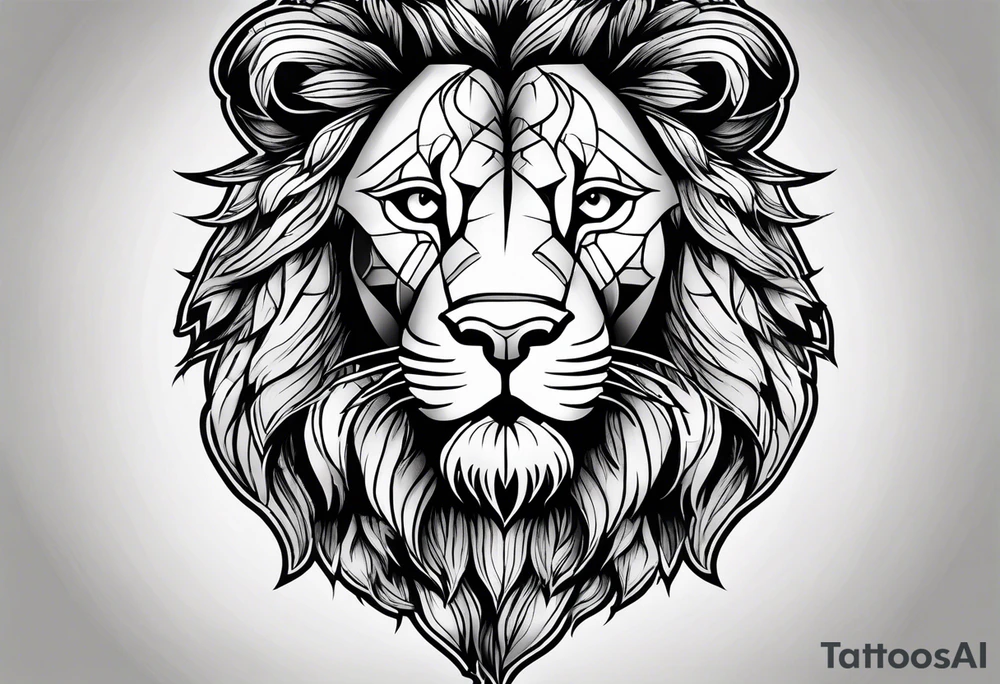 gothic lion tattoo idea