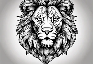 gothic lion tattoo idea