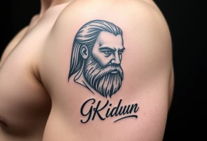 God with kids name tattoo idea