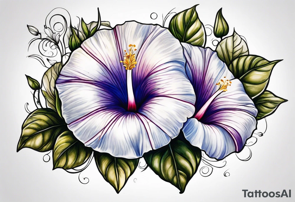 morning glory design tattoo idea