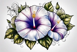 morning glory design tattoo idea