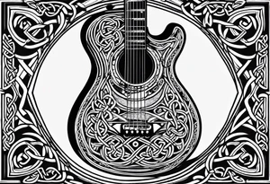 Celtic knot electric guitar tattoo idea